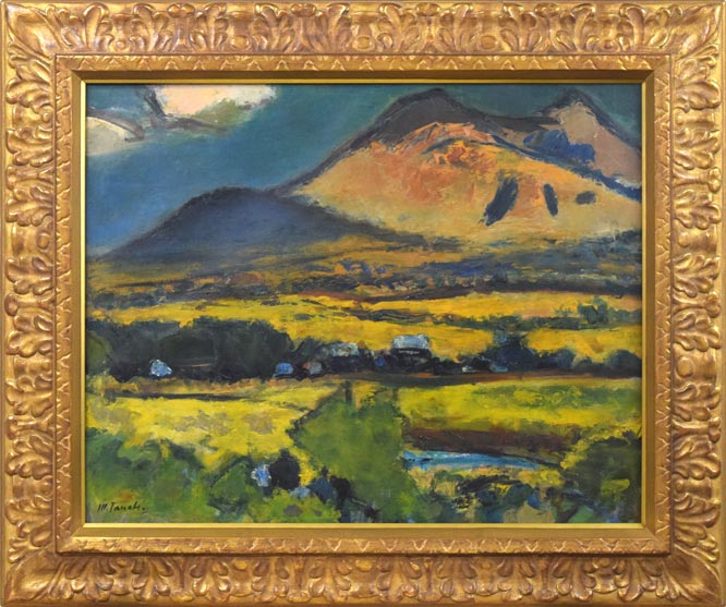 田辺三重松「駒ヶ岳初夏（函館）」油絵・F30号 絵画買取・販売の小竹美術