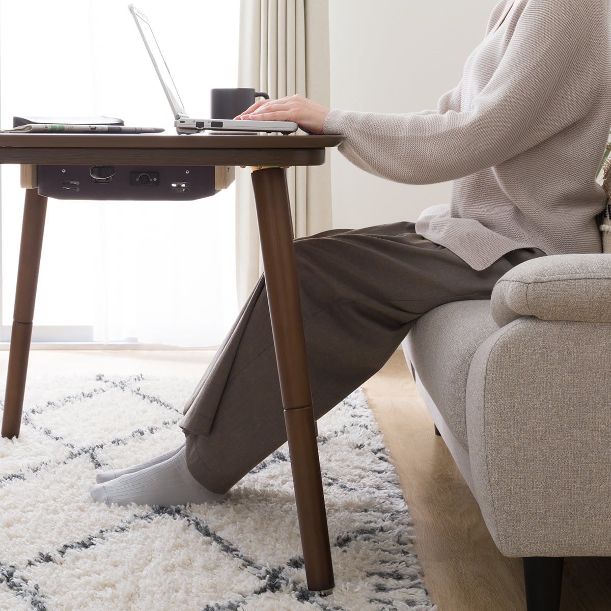 高さが変えられる2Wayこたつテーブル(NV03 105 MBR) | ニトリネット