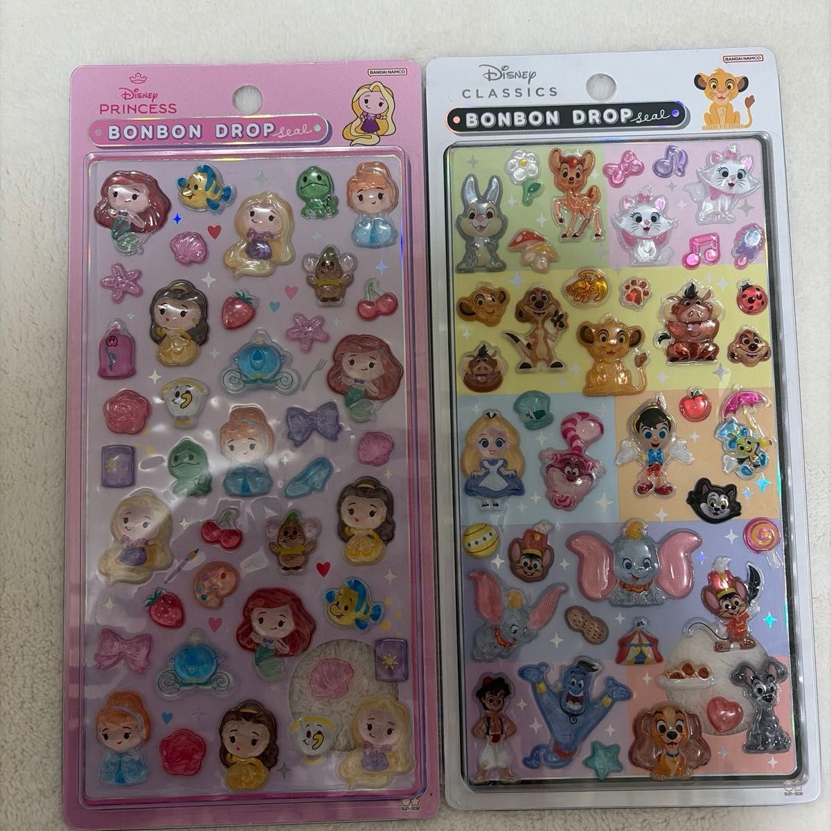 ディズニー ボンボンドロップ シール 7種セット プリンセス クラシック