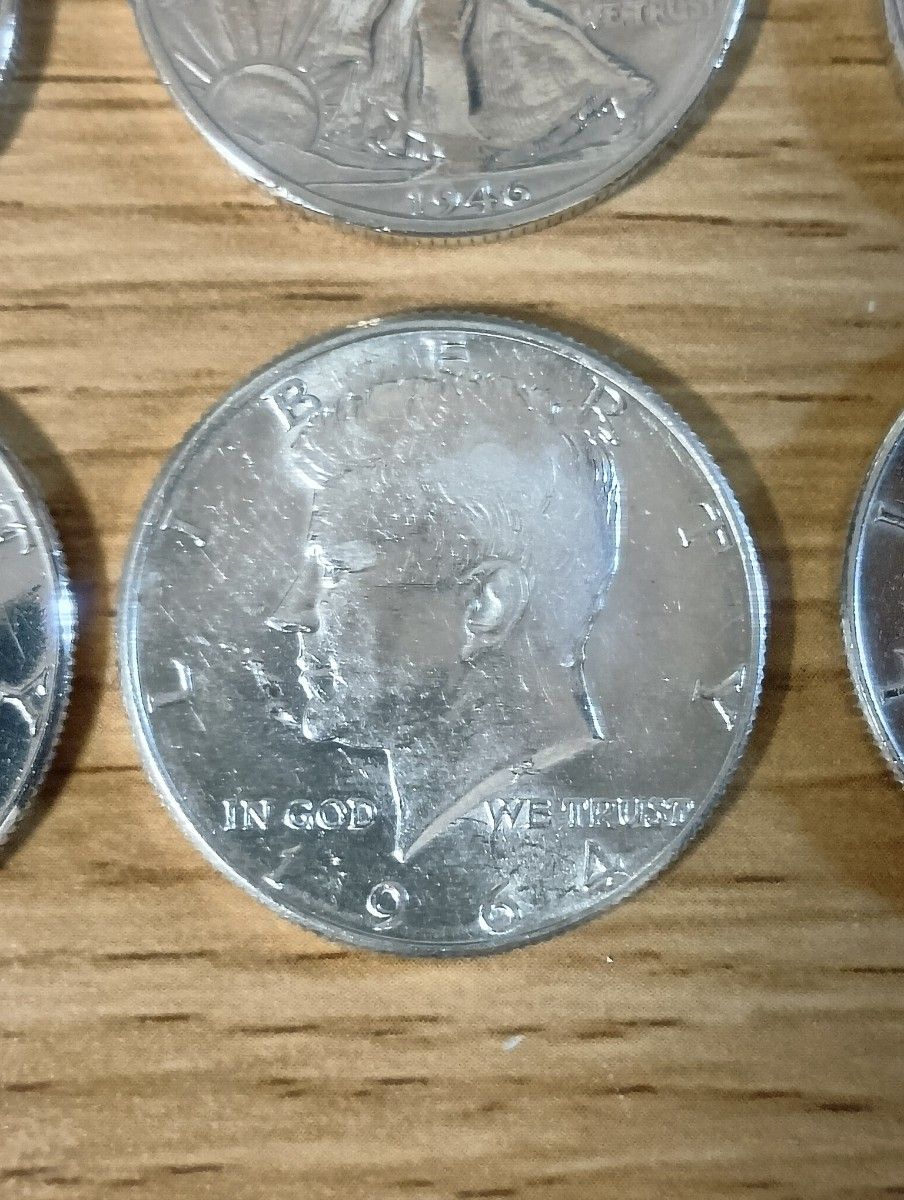 銀貨9枚セット(コインケース付き) ケネディ銀貨1964 1オンスウィーン 1