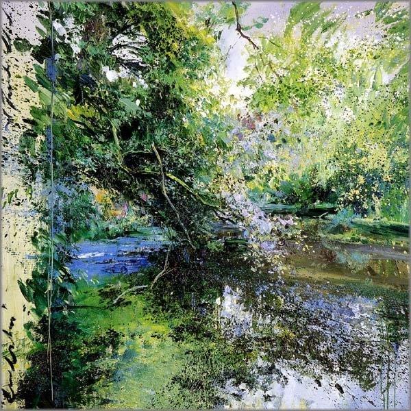 Yahoo!オークション - J・トレンツ・リャド 静寂の湖水 シルクスクリ