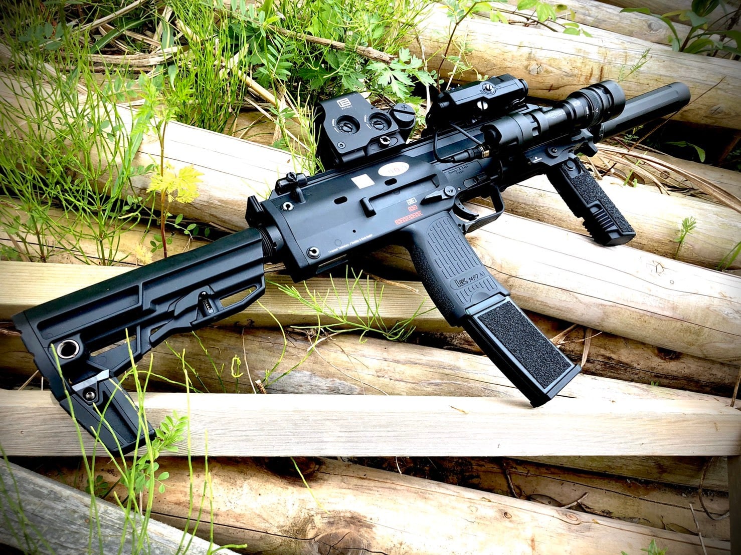 VFC 電動MP7用 M4 ストックアダプタ | M-3D(エアガン用 3Dプリンタ製