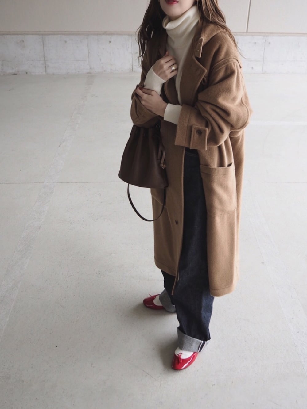 AURALEE】ベビーキャメル ビッグダッフルコート WOMENを使った人気