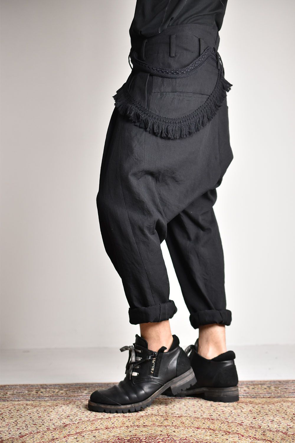 nude:masahiko maruyama - Wool Braid Fringe Drop Crotch Pants