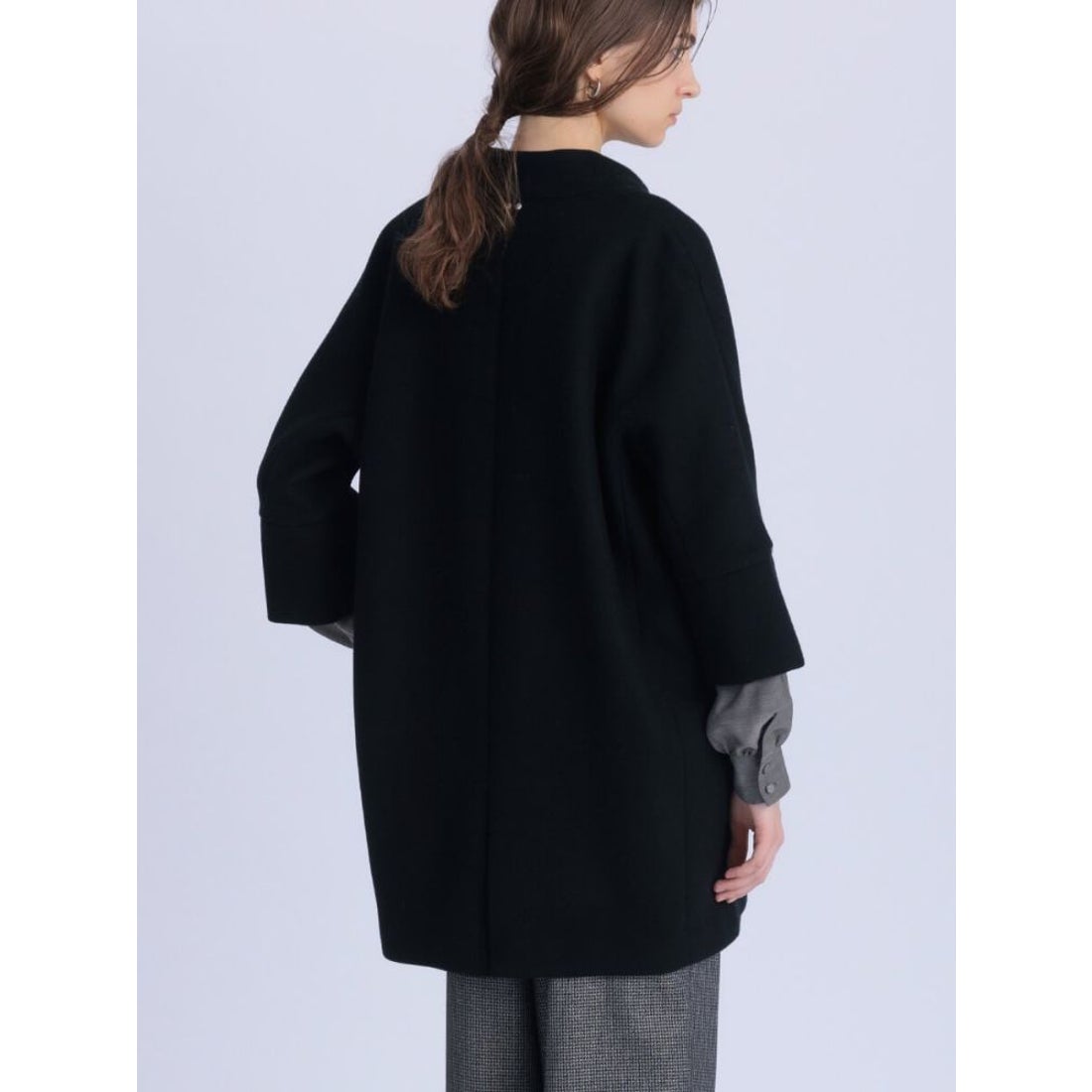 アーガ Aga Double Meltonコクーンコート （ブラック） -ファッション