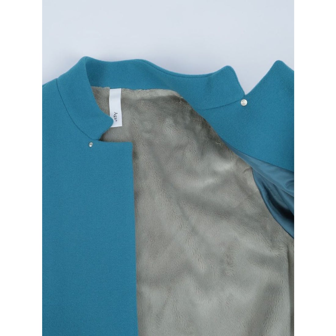 アーガ Aga ダブルメルトンコクーンコート （スカイブルー