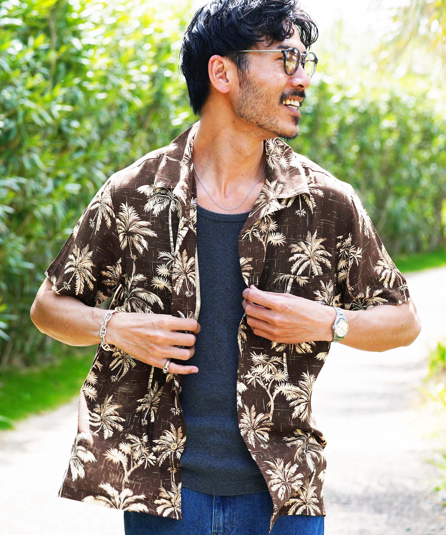 JIGGYS SHOP（ジギーズショップ） アロハシャツ メンズ トップス 半袖