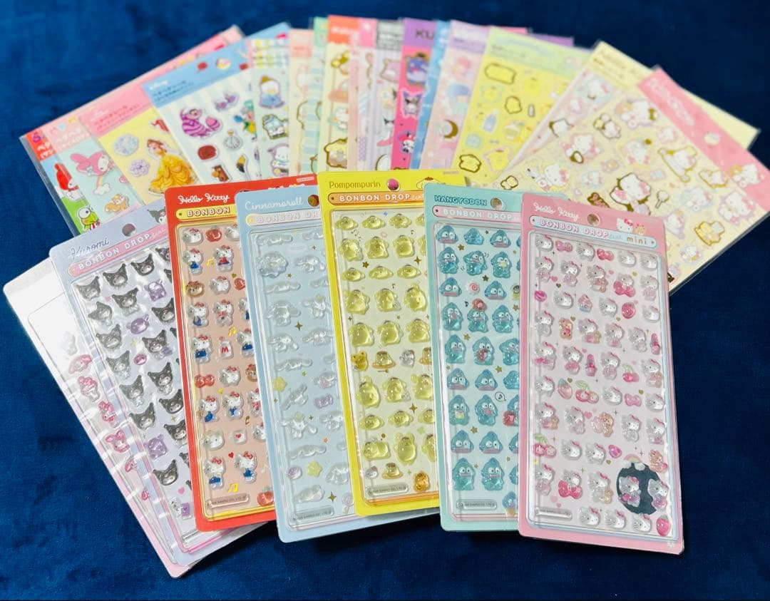 正規品　ボンボンドロップシールミニ7点含む、サンリオ系シール26点セット