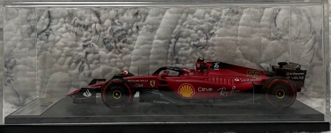 ルックスマート1/43 フェラーリ F1-75 サインツ2022 イギリス初優勝