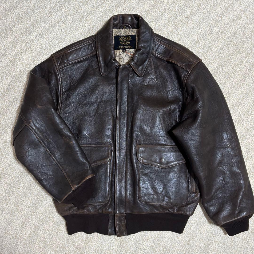 Schott ショット A-2フライトジャケット ダークブラウン 2024-1212-592.jpg