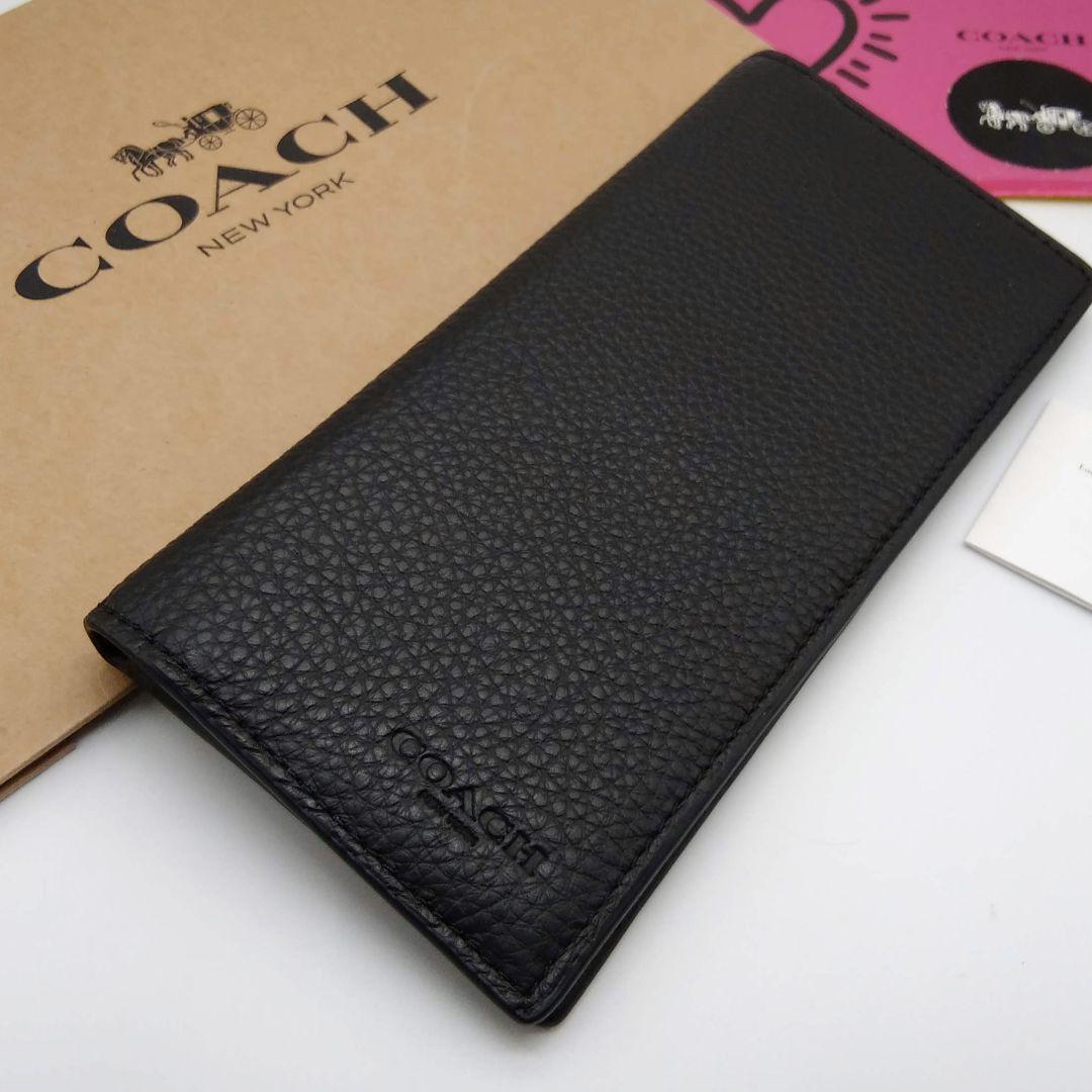 新作　新品　COACH　長財布　メンズ　ブラック