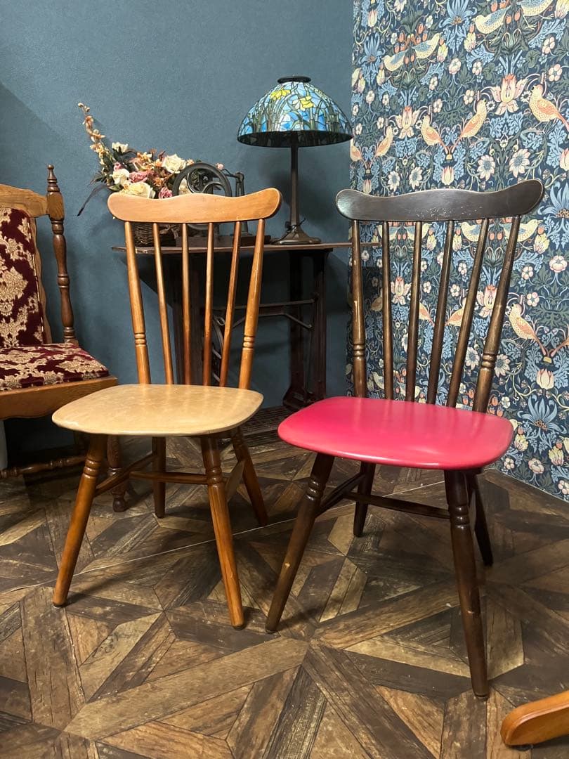 レトロチェア 昭和レトロ 椅子 セット 当時物 インテリア ビンテージ