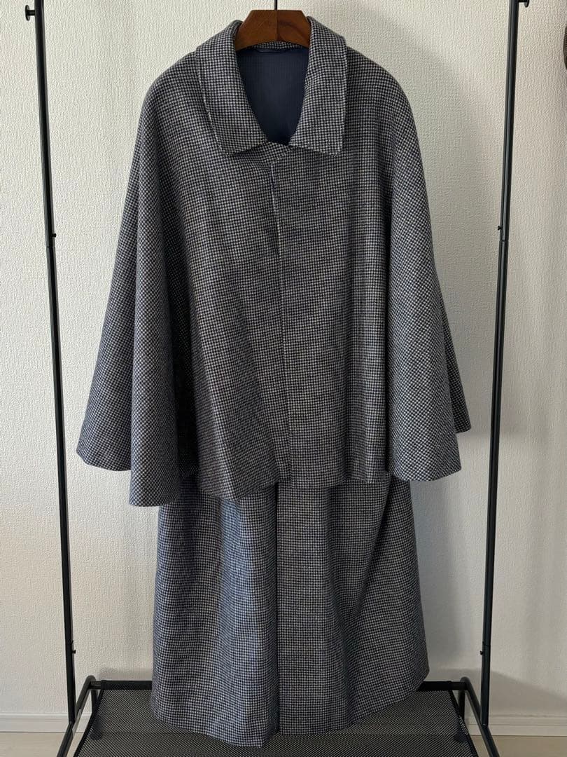 インバネスコート トンビコート 千鳥格子　二重廻し　ウール 浪漫二重回しとんびコート | コート・外套の販売・通販 仕立て屋にのじ