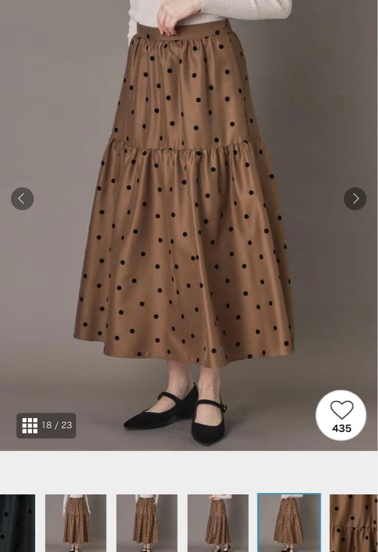 新品未使用✨フロッキードットタフタスカート フロッキードットタックスカート | PICCIN (ピッチン) 公式通販