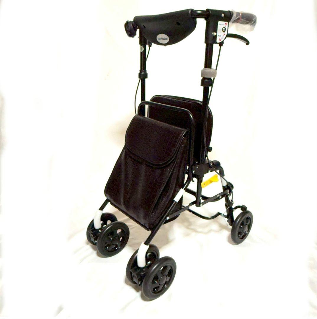 島製作所Air Walker シルバーカー 折りたたみ高さ調節式 収納バッグ付き ギフト 敬老の日 プレゼント 手押し車 男性用 座れる シルバーカー