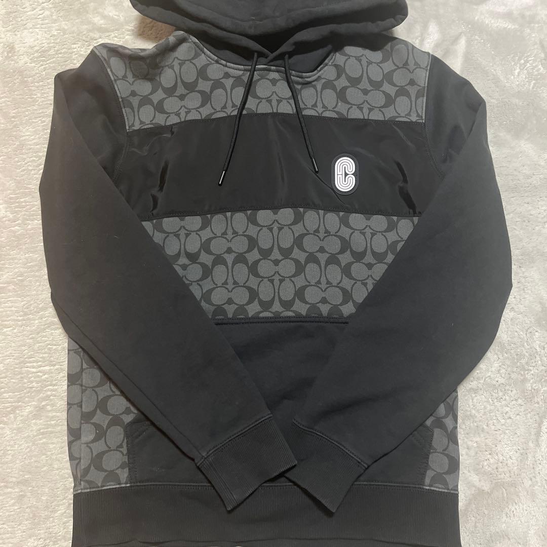 COACH ロゴ入りパーカー Sサイズ ブラック