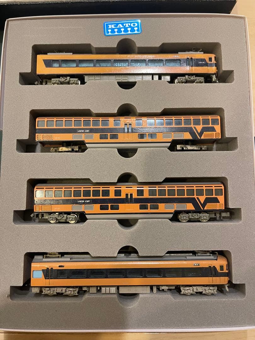 エンドウ 近鉄特急ビスタカー Nゲージ 4両編成＋1両(ジャンク品)