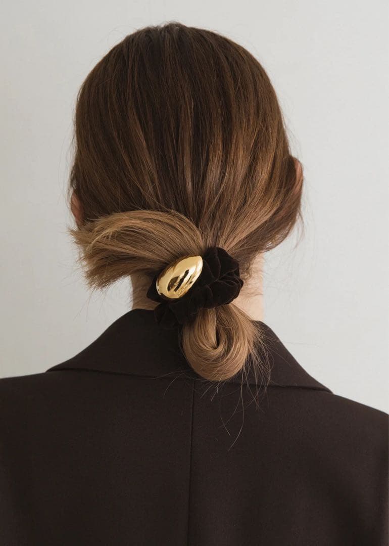 LETICIA E-VELVET Brown シュシュ