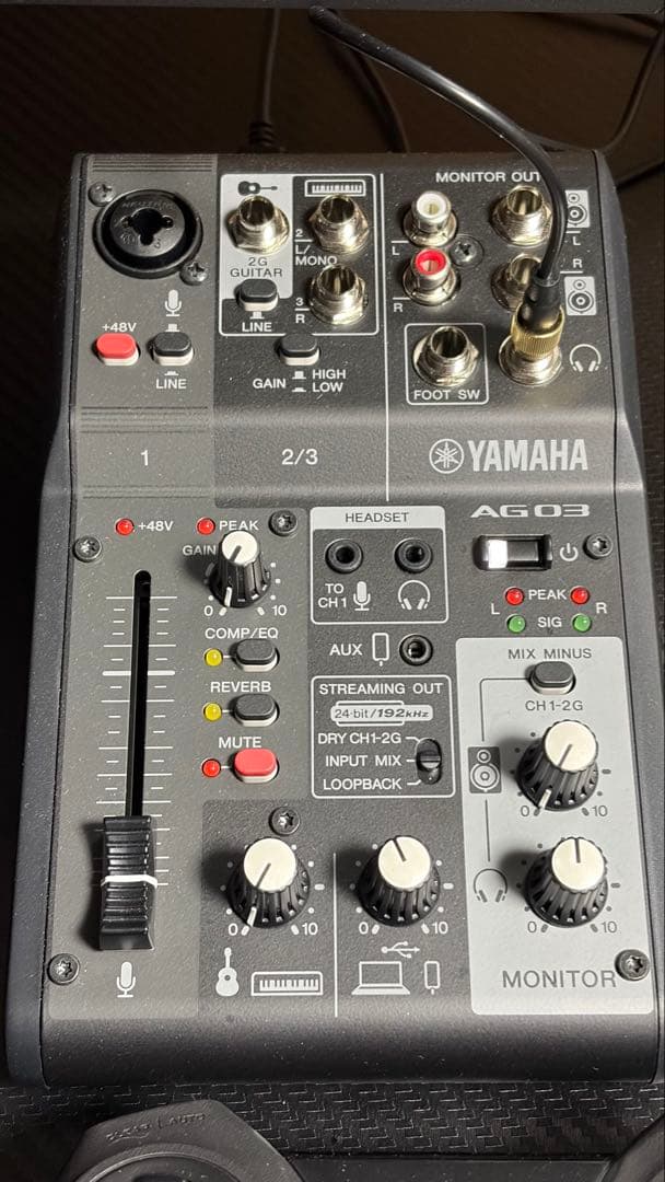 AG03 mkⅡ BLACKオーディオインターフェイス YAMAHA（ヤマハ） AG03 MK2 Black（ブラック） 配信用ミキサー