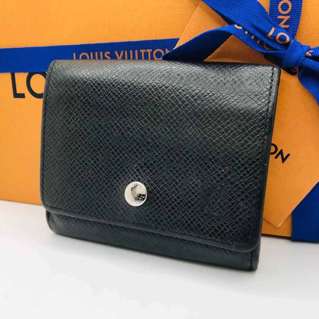 ルイヴィトン✨タイガ 黒 ポルトモネ セルゲイ パース アルドワーズ