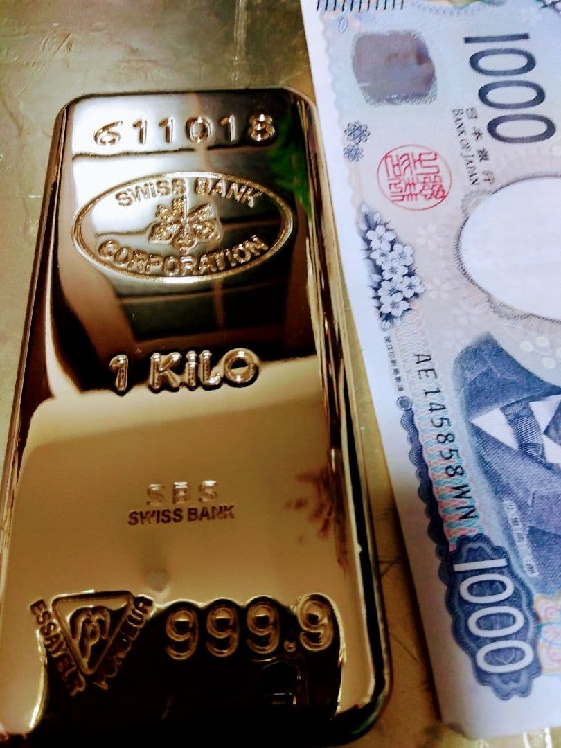 参考品.Swiss Bank ３８８g位.純金バー 999.9.裏画24KG有り